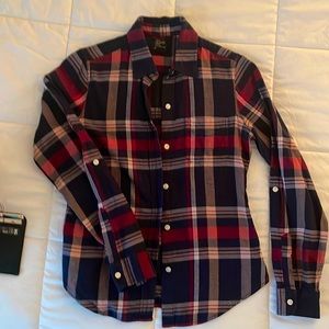 Lucky brand plaid top xs